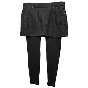Athleta Bettona 2-in-1 Skirted Leggings Womens XL Charcoal Skirt Black Legging